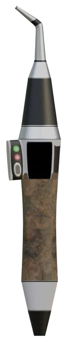 Fluoride application dental tool — front view