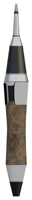 Fluoride application dental tool — rear three-quarter view
